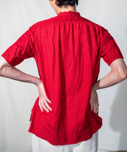 suzuki takayuki（スズキタカユキ） シャツ 半袖 square-cut shirt
