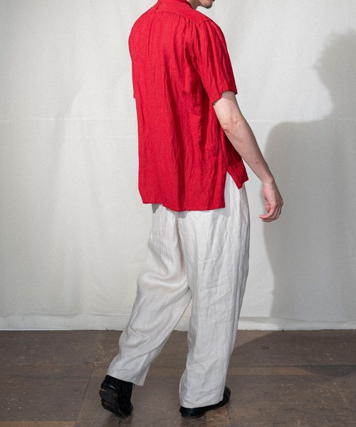 suzuki takayuki（スズキタカユキ） シャツ 半袖 square-cut shirt