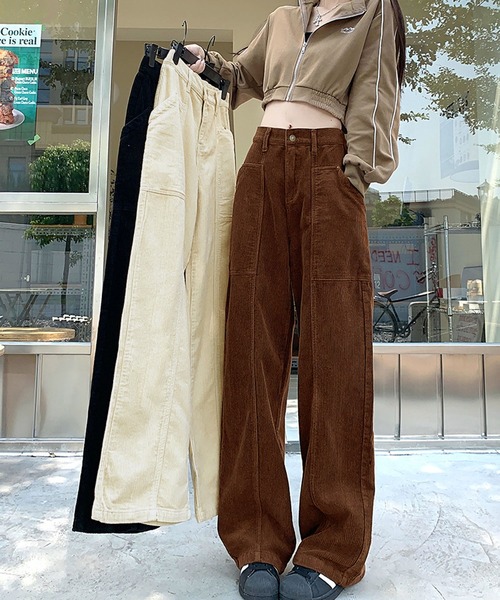 HALEY PESCA パンツ HALEY PESCA/コーデュロイ ワイドレッグパンツ