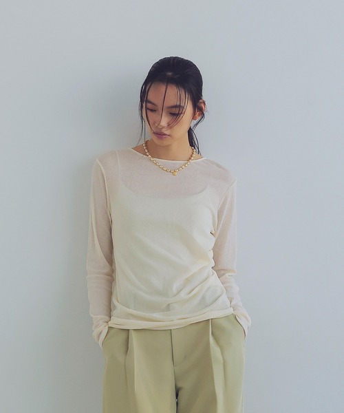 tシャツ one side tuck design pull(ワンサイドタックデザインプルオーバー) レディース