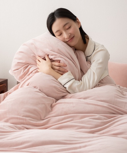 ベッド 寝具 もちふわ触感「至福の睡眠」掛け布団カバー/ダブル