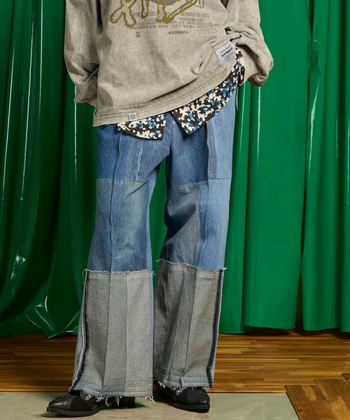 MAISON SPECIAL サスティナブルリメイクヘムデザインワイドデニム UNISEX》Sustainable Remake Heme Design Wide Denim