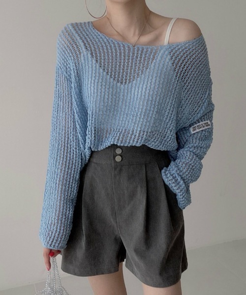 メッシュニットベアトップス メッシュニットベアトップス(カットソー)｜トップス｜emmi（エミ