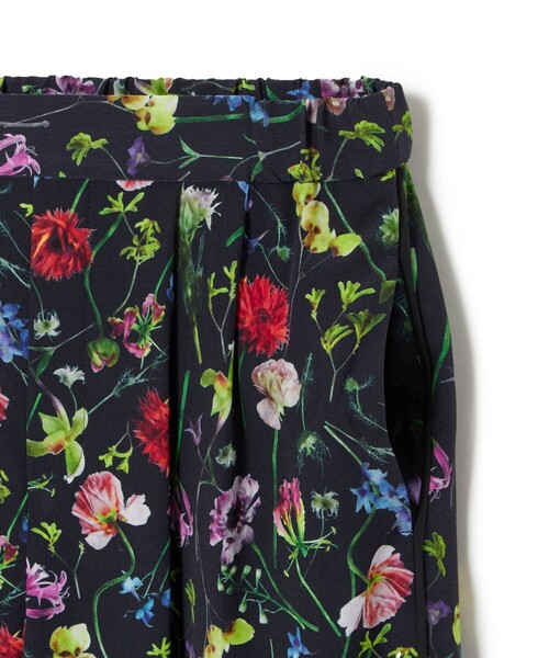 ANAYI（アナイ） パンツ ボタニカルデシンプリントワイドパンツ  