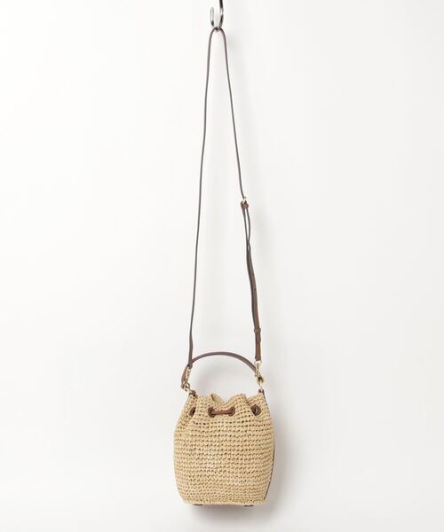 Anya Hindmarch/ラフィア アイズ ドローストリング クロスボディ ANYA HINDMARCH ハンドバッグ Raffia in Natural アニヤハインド