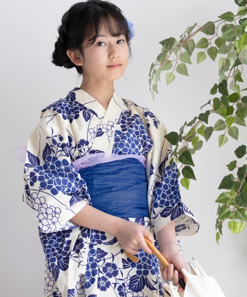 好評 UNCOCON キッズ 2点セット 帯 1度結ぶだけで着られる 浴衣 着物・浴衣・和小物