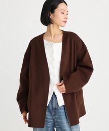 【美品】バビロン　ノーカラージャケット　アイボリー　フリーサイズ BABYLONE ジャケット ノーカラージャケット レディース