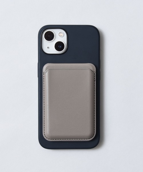 iPhone カバー　カードケース付き　グレー CALIFORNIA OUTFITTERS 3-8B5 カード収納＆スタンド付き スマホケース
