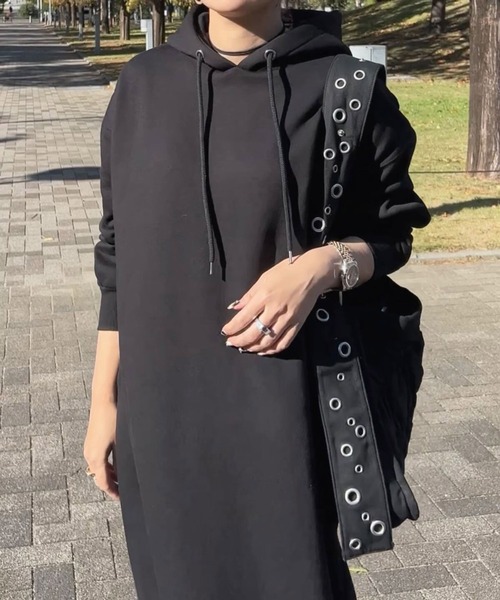 notch. ワンピース 「 notch. by KR 」裏起毛フーディワンピース