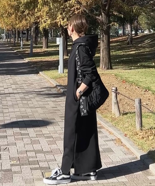 notch. ワンピース 「 notch. by KR 」裏起毛フーディワンピース