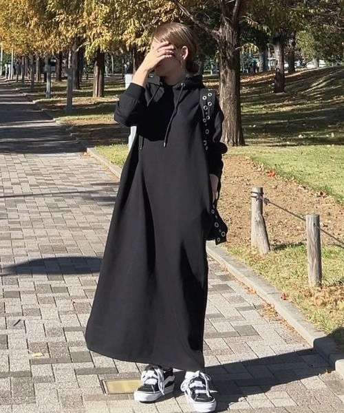 notch. ワンピース 「 notch. by KR 」裏起毛フーディワンピース