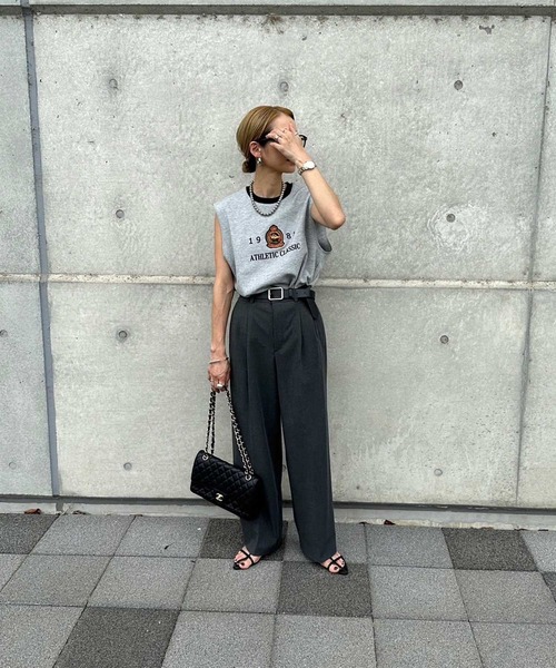tシャツ 「INTERPLAY x AYA」Vintage Embroidery French Sleeve レディース INTERPLAY tシャツ 「INTERPLAY x AYA」Vintage Embroidery