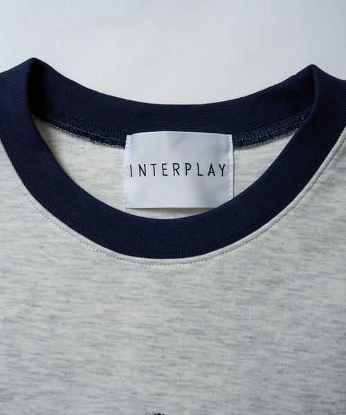 tシャツ 「INTERPLAY x AYA」Vintage Embroidery French Sleeve レディース セール】【INTERPLAY x AYA】Vintage Embroidery French Sleeve