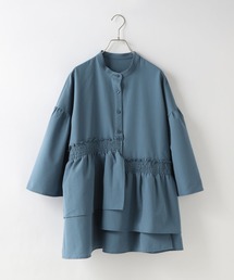 LOWRYS FARM ブラウス シャツ アシメフリルチュニック8S