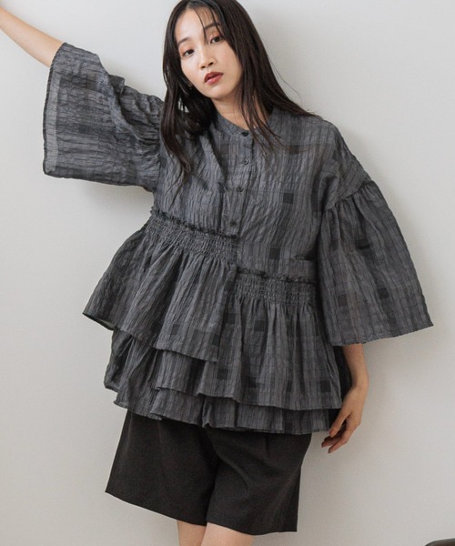 フリルチュニックブラウス　ローリーズファーム LOWRYS FARM｜フリルチュニックブラウス | Rakuten Fashion(楽天