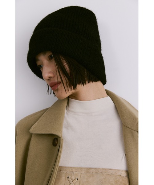 値下げ中 ssu ニット　帽子 un/neu ニット帽 ニットキャップ ミドルゲージルーズニット帽