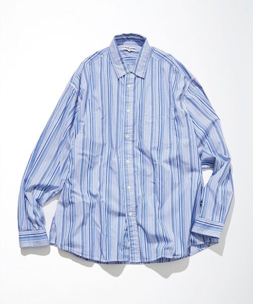 CAHLUMN（カウラム） シャツ Magazine Pocket Chain Stitch Shirt