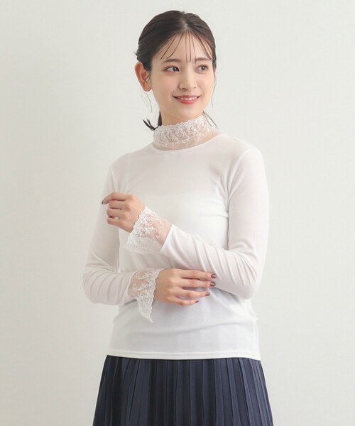 LAURA ASHLEY（ローラアシュレイ） tシャツ 「チュール付き」フライス 