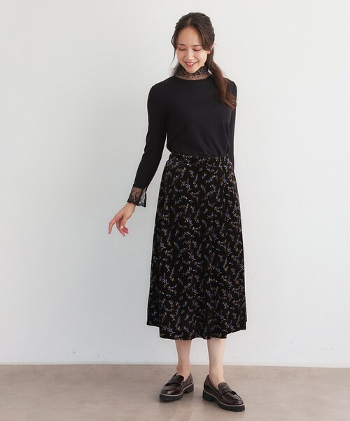 LAURA ASHLEY（ローラアシュレイ） tシャツ 「チュール付き」フライス 