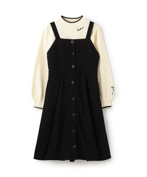 pom ponette 女児ワンピースセット pom ponette junior ワンピース ニットプルオーバー×キャミ