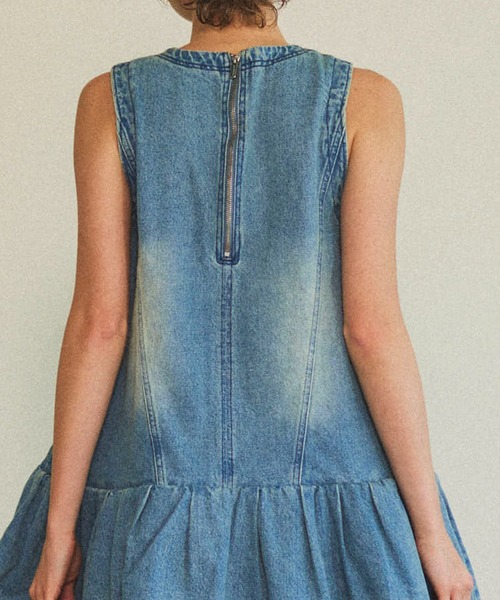 メゾンスペシャル　ノースリーブミニワンピース MAISON SPECIAL チュニック Denim Mini Dress/デニムミニ