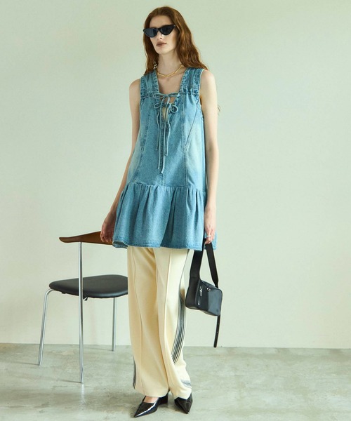 MAISON SPECIAL チュニック Denim Mini Dress/デニムミニ