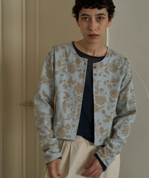 カーディガン FLOWER PATTERN CARDIGAN レディース