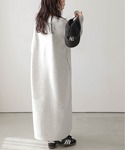 ワンピース 裏起毛スウェットロングワンピースの詳細画像4