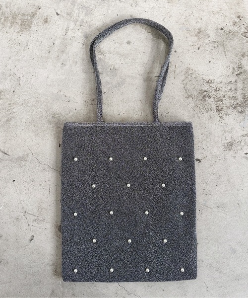 【超豪華】存在感放つパールバッグ sakishimatokyo ハンドバッグ パールデザインハンドルオーロラBAG