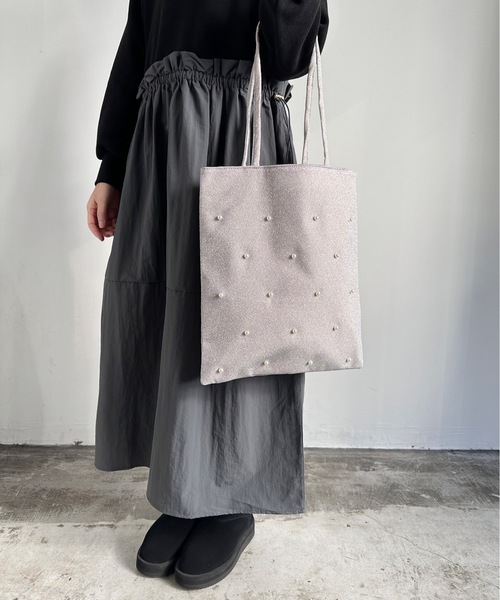 SPRUCE トートバッグ EM:パール ラメ A4｜ニミッツパールトート