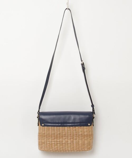Kate Spade かごバッグ ネイビー/ベージュ kate spade NEW YORK 「kate new york」 かごバッグ - ネイビー