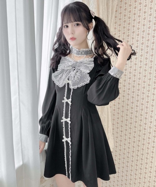 ROJITA（ロジータ） ワンピース デコルテチャーム付きビッグリボン