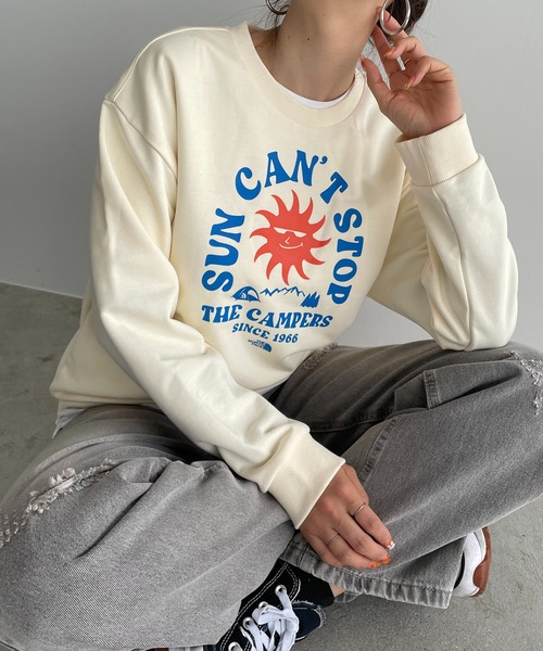 トレーナー スウェット 「THE NORTH FACE KIDS」K's　CAMP　EVERY DAY　SWEATSHIRTS レディース