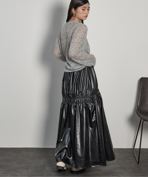 「THE YOn」 ロングスカート FREE シルバー レディース_画像4