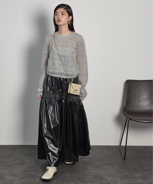 「THE YOn」 ロングスカート FREE シルバー レディース_画像5