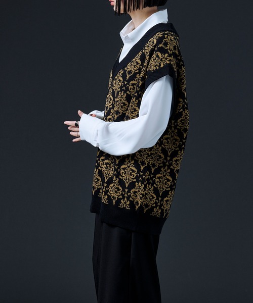 「Ellno Loset」 ノースリーブニット LARGE ブラック メンズ
