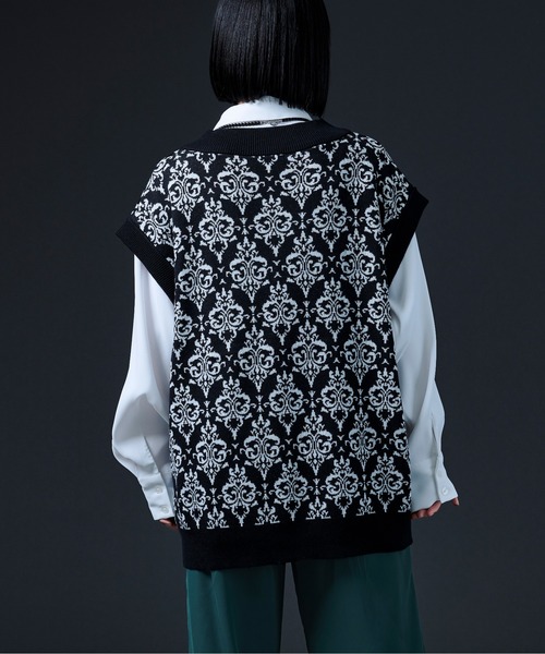 「Ellno Loset」 ノースリーブニット LARGE ブラック メンズ