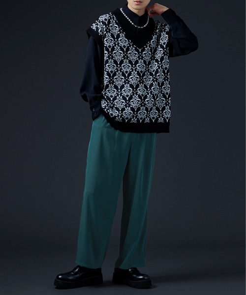 「Ellno Loset」 ノースリーブニット LARGE ブラック メンズ