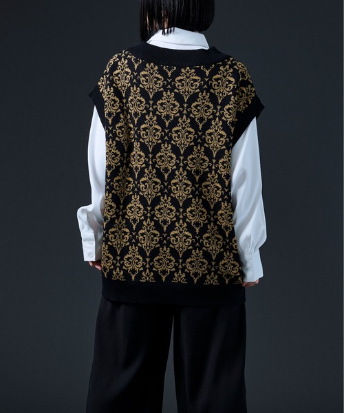 「Ellno Loset」 ノースリーブニット LARGE ブラック メンズ