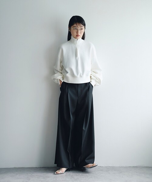CODE A トレーナー スウェット puff zip sweat レディース : ZOZOTOWN