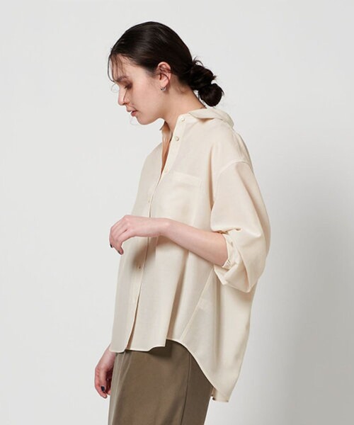 ビューティアンドユース　バックタックシアーシャツ BEAUTY＆YOUTH UNITED ARROWS ブラウス シャツ シアー バック