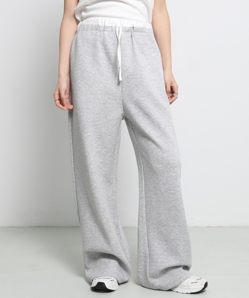 ワイドパンツ パンツ 「選べる丈感」もっちり＆さらさら ダブル