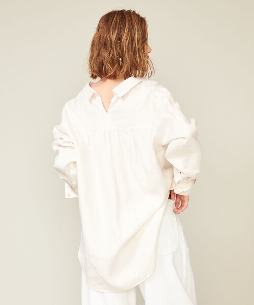 conte ブラウス シャツ 「conte」ヘンプ バックスリット