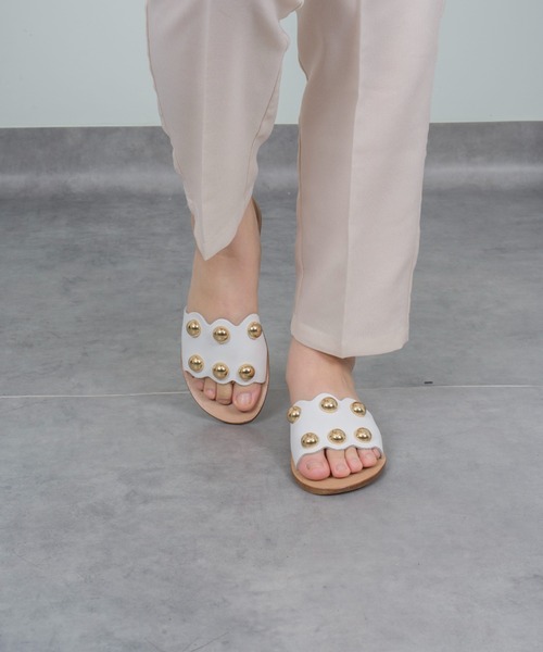 新品☆FABIO RUSCONIビッグスタッズフラットサンダル☆35 新品☆FABIO RUSCONIビッグスタッズフラットサンダル☆35 - メルカリ
