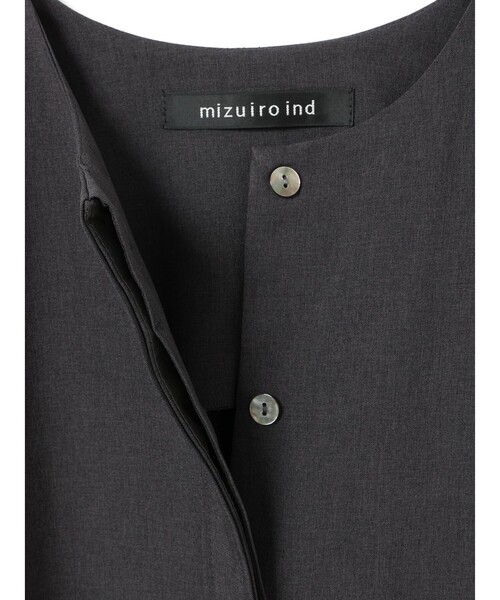 mizuiroind ワンピース mizuiro ind ポプリンノースリーブフレア