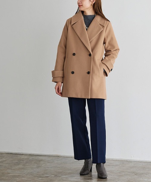 「Pierrot」 ピーコート M アイボリー レディース_画像8