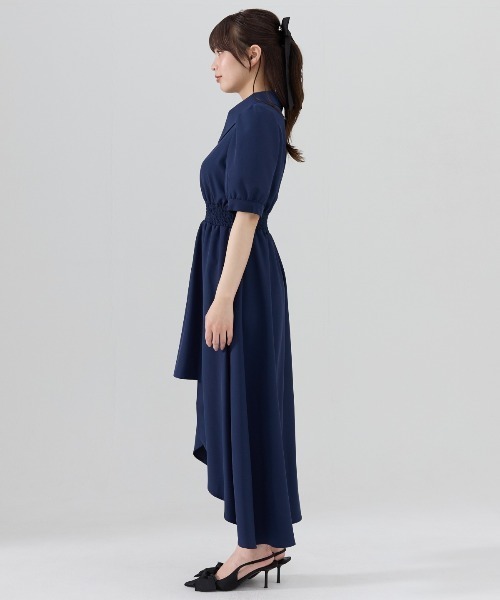 REDYAZEL ワンピース ウエストシャーリングシャツワンピース