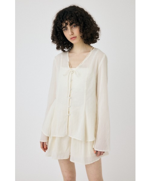 MOUSSY ブラウス シャツ SLEEVE FLARE シャツ＆ショーツ