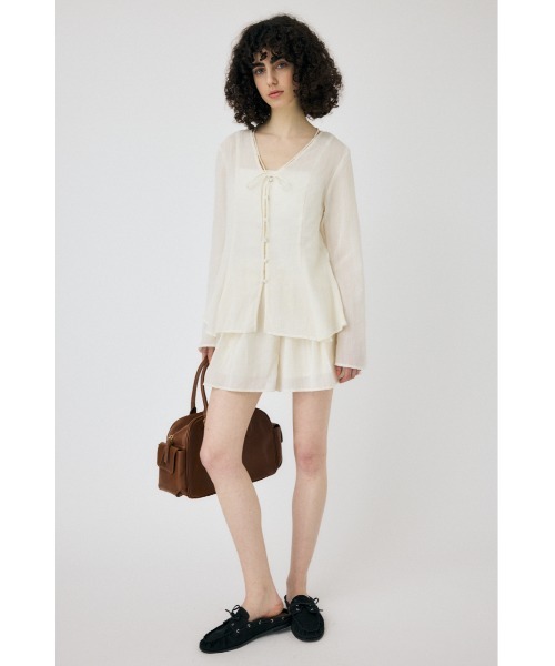 【新品タグ付き】定価7678 MOUSSY 長袖　ブラウス　サイズF D*g*y メール便可 シャツ 長袖 レディース ブラウス プル