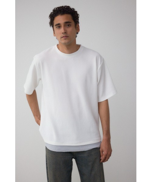 ★送料関税込【BRUNELLO CUCINELLI】フェイクレイヤードTシャツ Brunello Cucinelli メンズ コットン フェイクレイヤード